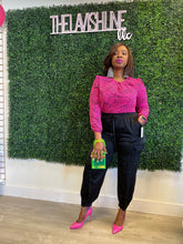 Load image into Gallery viewer, Rose Leopard Pleated Blouse
