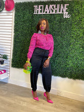 Load image into Gallery viewer, Rose Leopard Pleated Blouse
