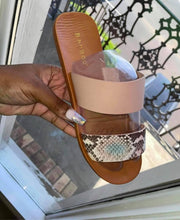 Load image into Gallery viewer, Snake Skin Print Sandal
